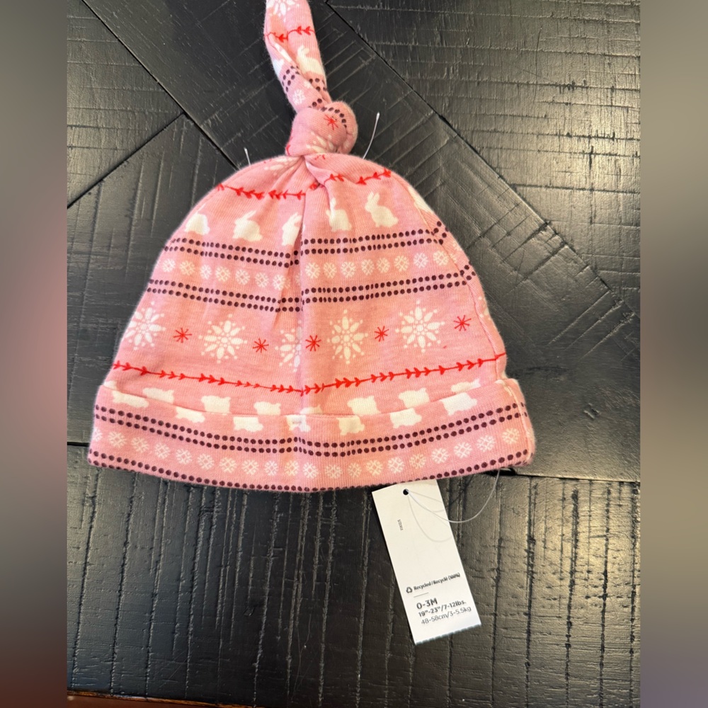 NWT Old Navy Pink Knotted Bunny Baby Hat